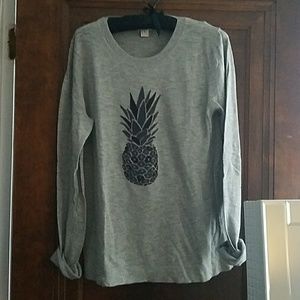 Embroidered Pineapple Sweater